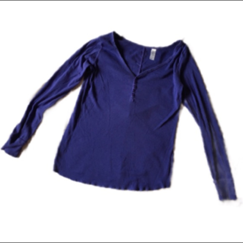 Purple Ribbed Stretchy Top Size XXL